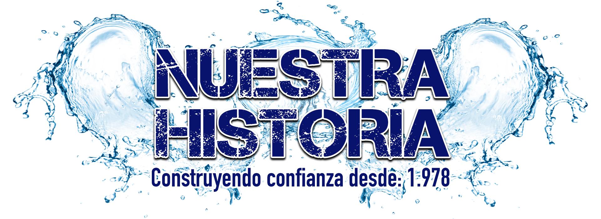 Banner “Nuestra Historia” de Industrias SER Bolivia, líderes en la fabricación de productos en fibra de vidrio (PRFV) desde 1978.
